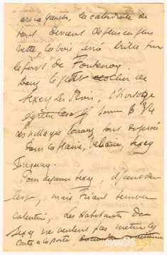 Lettre d'Antonin Bergeret (1910)
